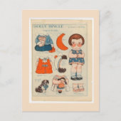 DOLLY DINGLE PAPER DOLL BRIEFKAART (Voorkant)