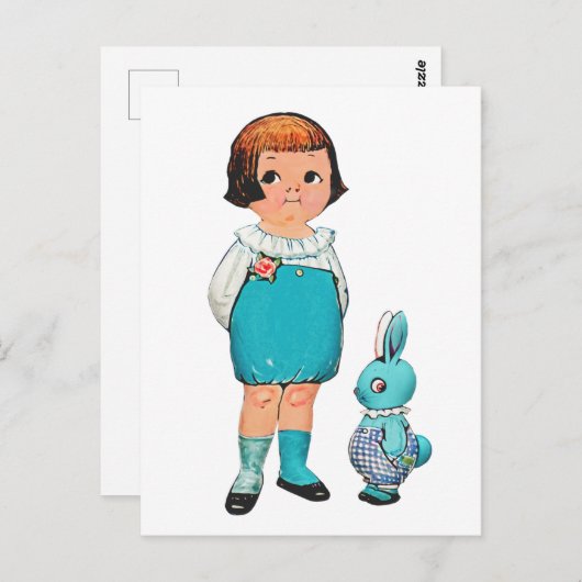 DOLLY DINGLE PAPER DOLL BRIEFKAARTEN (Voorkant / Achterkant)