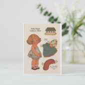 DOLLY DINGLE paperdoll Learn to paint Postcard Briefkaart (Staand voorkant)