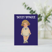 DOLLY DINGLE PAPieren POPPEN POSTKAART (Staand voorkant)