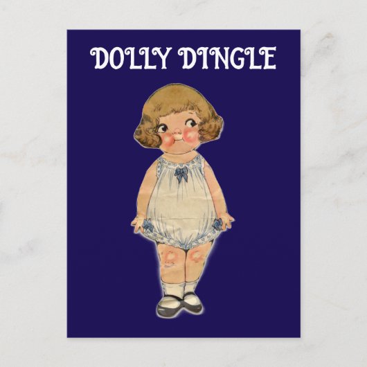 DOLLY DINGLE PAPieren POPPEN POSTKAART (Voorkant)