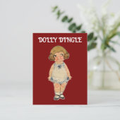 DOLLY DINGLE PAPieren POPPEN POSTKAART (Staand voorkant)