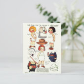 Dolly Dingle Play Boy and Girls Paper Dolls Briefkaart (Staand voorkant)
