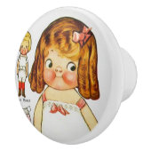 Dolly Dingle Queen of the May Sweet face Keramische Knop (Rechts)