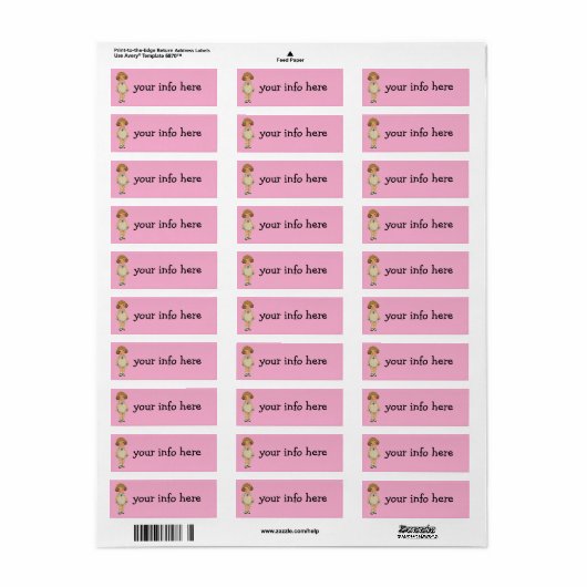 DOLLY DINGLE RETURN ADDRESS LABELS (Full Sheet)