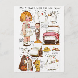 Dolly Dingle sluit zich aan bij het rode kruis-dro Briefkaart