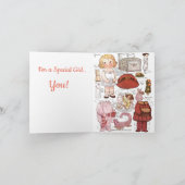 Dolly Dingle Two Paper Dolls Valentijn Card Feestdagen Kaart (Binnen)
