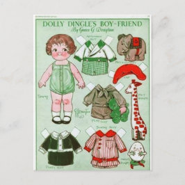 Dolly Dingle's Boy Friend Paper Doll Briefkaart