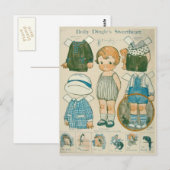 Dolly Dingle's Geliefde Papieren Pop Postkaart (Voorkant / Achterkant)