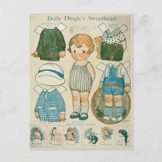 Dolly Dingle's Geliefde Papieren Pop Postkaart (Voorkant)