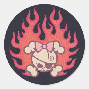 Dolly Flames Ronde Sticker