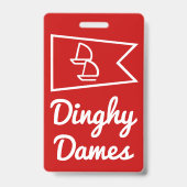 Dolly Label / Sail Bag Label met naam en zeilnumme Badge (Achterkant)