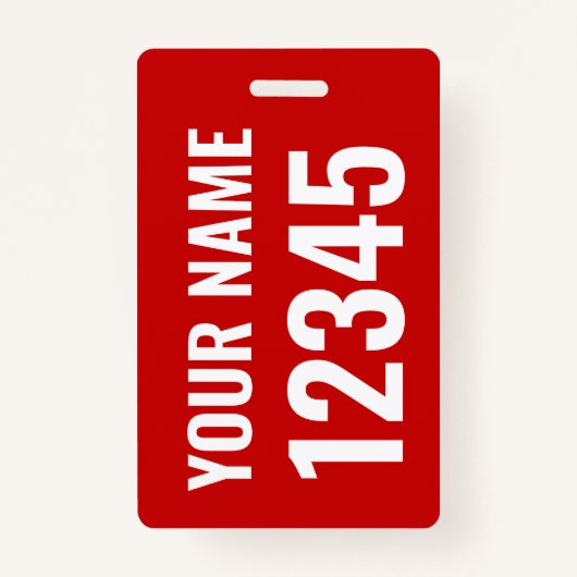 Dolly Label / Sail Bag Label met naam en zeilnumme Badge (Voorkant)