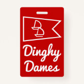 Dolly Label / Sail Bag Label met naam en zeilnumme Badge (Achterkant)