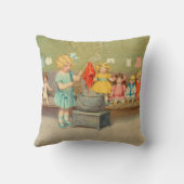Dolly Laundry Girl Vintage Playing Dolls Cute Kussen (Achterkant)