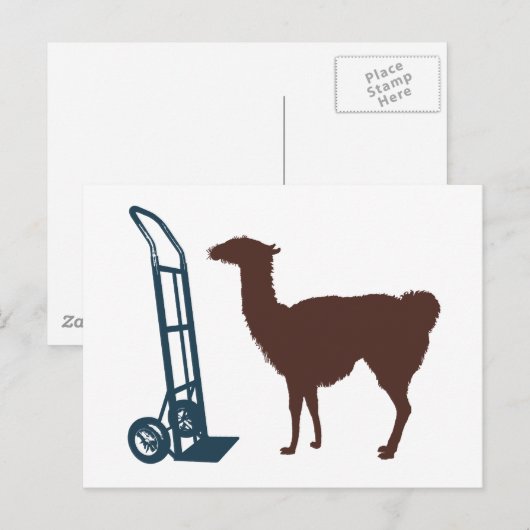 Dolly llama briefkaart (Voorkant / Achterkant)