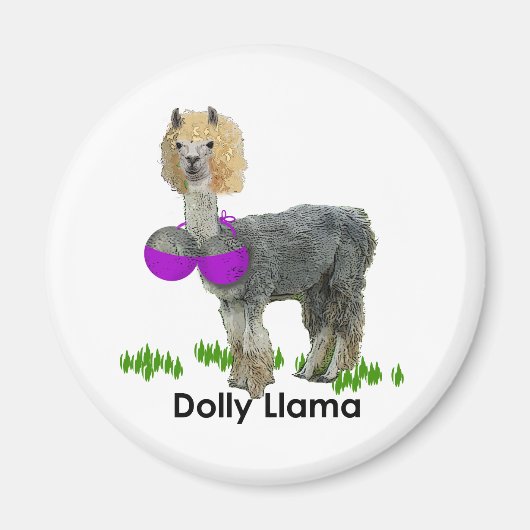 Dolly Llama Magneet (Voorkant)