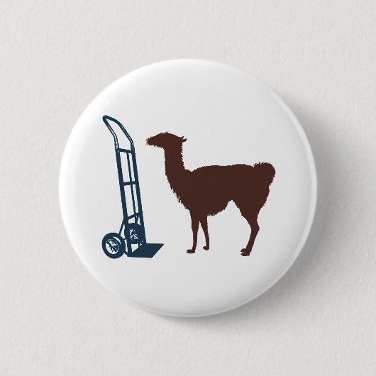 Dolly llama ronde button 5,7 cm (Voorkant)