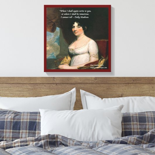 Dolly Madison en beroemd, waar ik een prijsopgave Canvas Afdruk (Insitu (Slaapkamer))