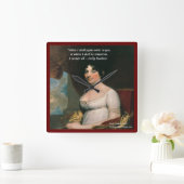 Dolly Madison & Famous Tomorrow Quote Wall Clock Vierkante Klok (Huis)