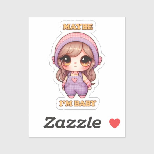 Dolly Meisje Misschien ben ik Baby Sticker (Vel)