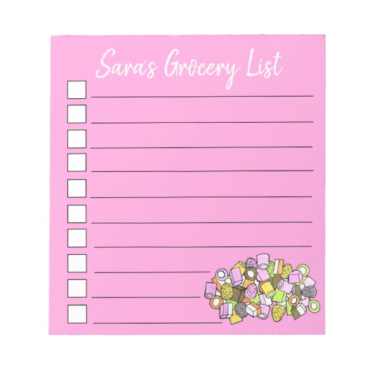 Dolly Mixture UK British Fondant Confection Snoep Notitieblok (Voorkant)