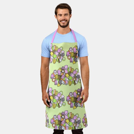 Dolly Mixture UK British Fondant Confection Snoep Schort (Gedragen)