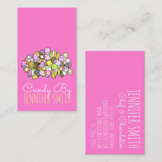 Dolly Mixture UK British Fondant Confection Snoep Visitekaartje (Voorkant / Achterkant)