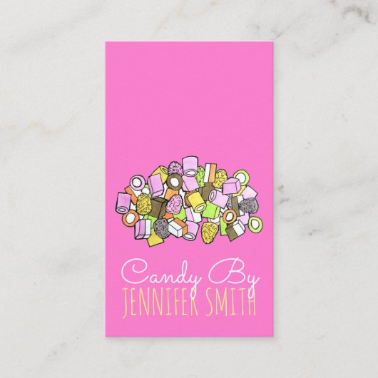 Dolly Mixture UK British Fondant Confection Snoep Visitekaartje (Voorkant)