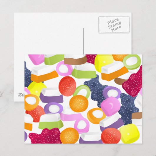 Dolly mixtures briefkaart (Voorkant / Achterkant)
