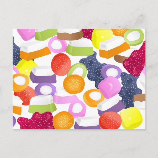 Dolly mixtures briefkaart (Voorkant)