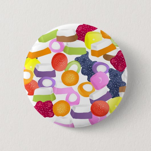 Dolly mixtures ronde button 5,7 cm (Voorkant)