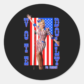 Dolly Pon voor President Ronde Sticker