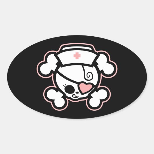 Dolly RN Heart Ovale Sticker (Voorkant)