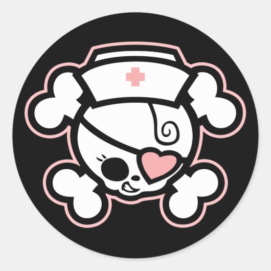 Dolly RN Heart Ronde Sticker (Voorkant)