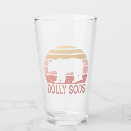 Dolly Sods Wilderness Retro Beer Glas (Voorkant)