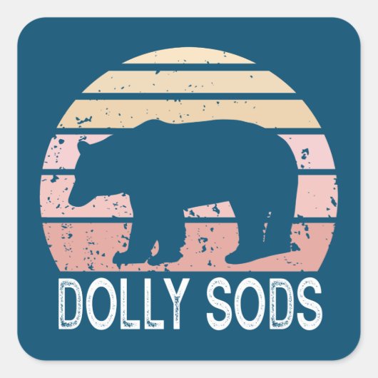 Dolly Sods Wilderness Retro Beer Vierkante Sticker (Voorkant)