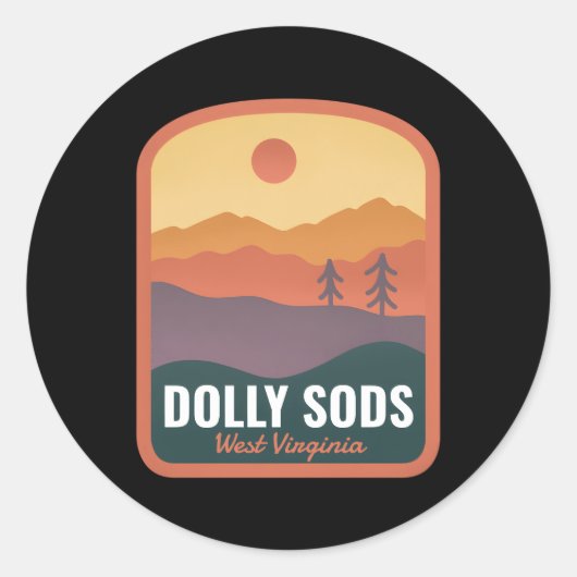 Dolly Sods Wilderness WV Ronde Sticker (Voorkant)
