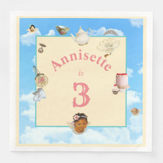 Dolly Tea Party 8" Servet - Zwart Engel