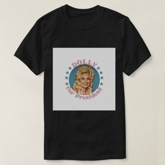 Dolly voor President Pin T-shirt (Design voorkant)