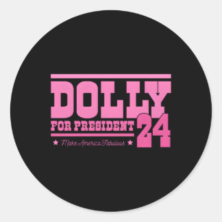 Dolly voor President Ronde Sticker
