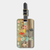 Dolly Wasserij Meisje  Spelen Dolls Schattig Bagagelabel (Voorkant verticaal)