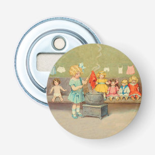 Dolly Wasserij Meisje  Spelen Dolls Schattig Button Flesopener