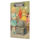 Dolly Wasserij Meisje  Spelen Dolls Schattig Klembord (Links)