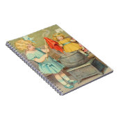 Dolly Wasserij Meisje Spelen Dolls Schattig Notitieboek (Rechterzijde)