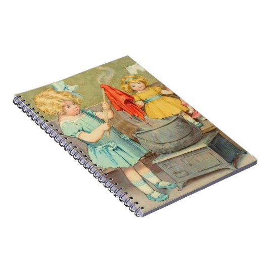 Dolly Wasserij Meisje  Spelen Dolls Schattig Notitieboek (Rechterzijde)