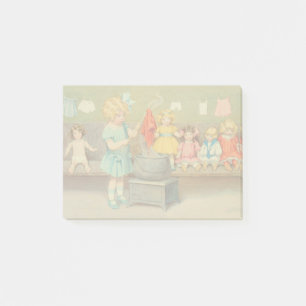 Dolly Wasserij Meisje Spelen Dolls Schattig Post-it® Notes