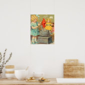 Dolly Wasserij Meisje  Spelen Dolls Schattig Poster (Keuken)