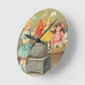 Dolly Wasserij Meisje Spelen Dolls Schattig Ronde Klok (Hoek)