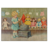 Dolly Wasserij Meisje  Spelen Dolls Schattig Snijplank (Voorkant)